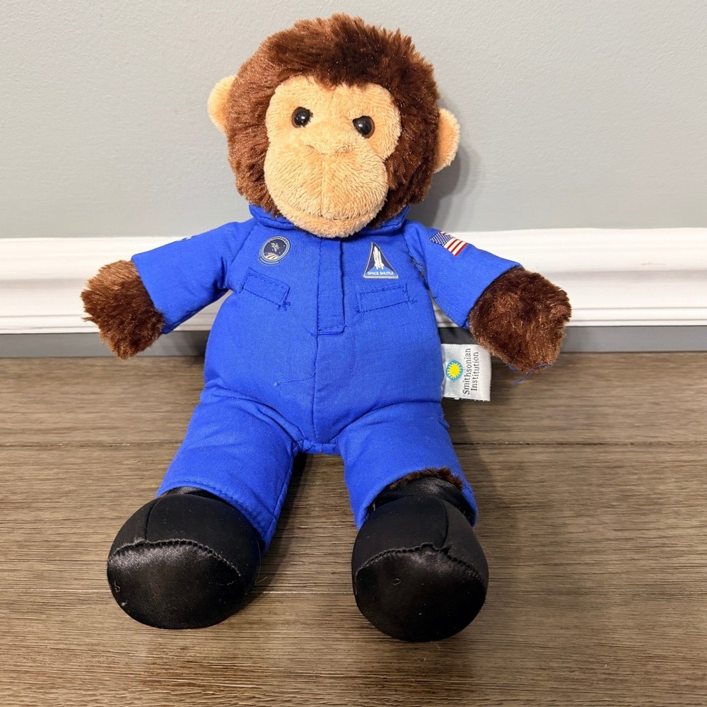 Smithsonian Institution in Blue Space Suit Astronaut Monkey Plush‎
